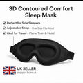 Blackout Eye Mask for Sleeping - Adjustable 3D Sleep Mask for Travel & Night