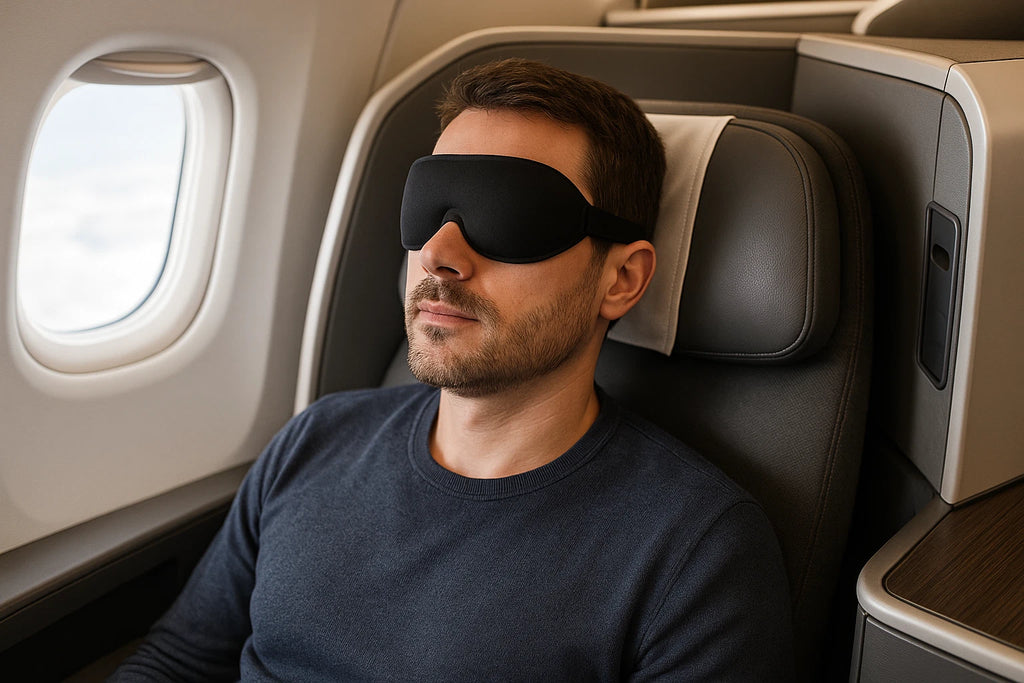 Blackout Eye Mask for Sleeping - Adjustable 3D Sleep Mask for Travel & Night